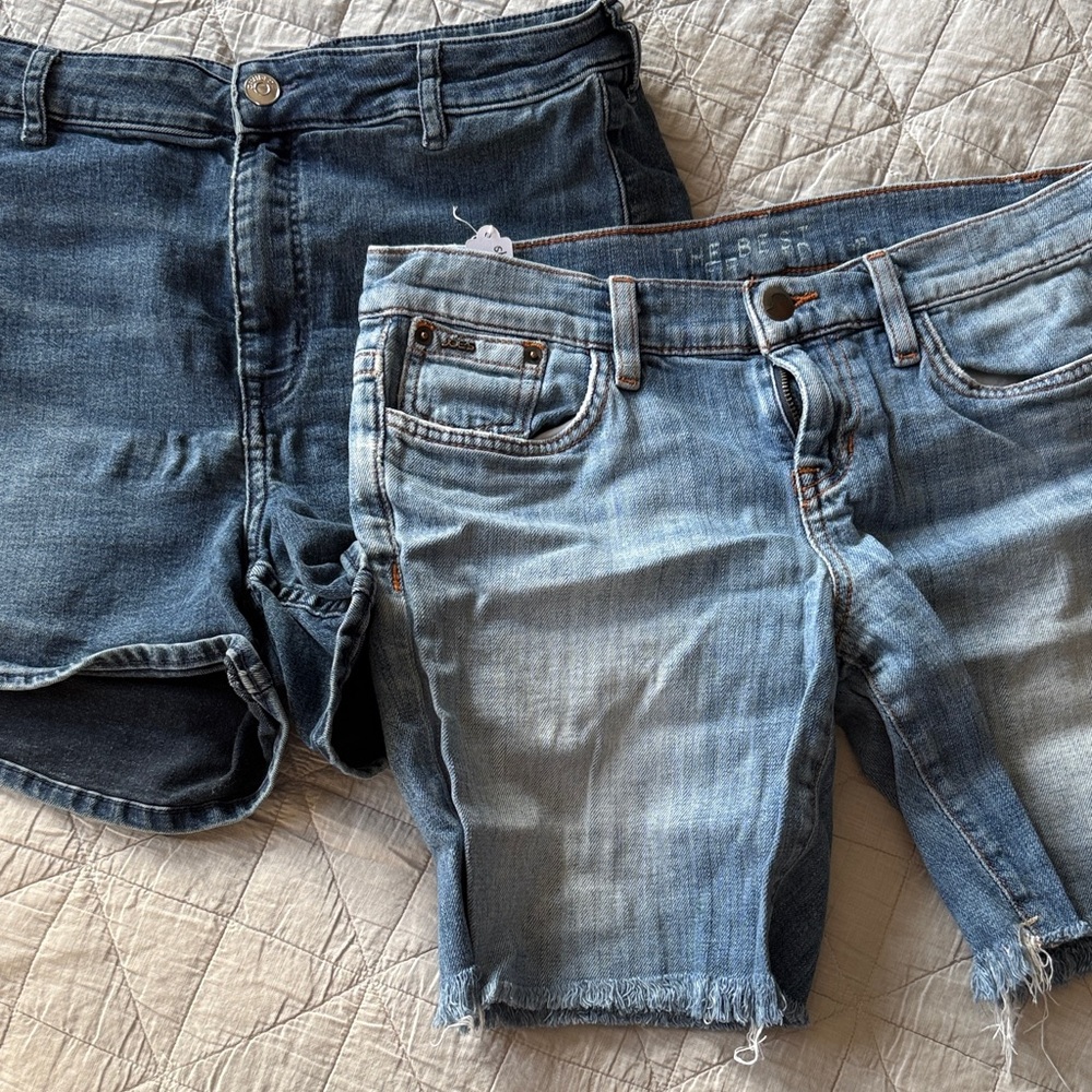 H&M Divided Dark Blue Denim Shorts & Joe Jeans Cutoffs
